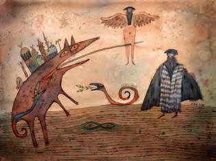 GALERIE KODL 81. AUKČNÍ DEN 48 Adolf Born (1930 2016) Arabia Felix akvarel na papíře, 1995, sign. PU, 56 76 cm, rám, zaskl.