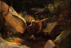 GALERIE KODL 81. AUKČNÍ DEN 104 Julius Mařák (1832 1899) Lesní tůň olej na lepence, 70. léta 19. století, nesign.