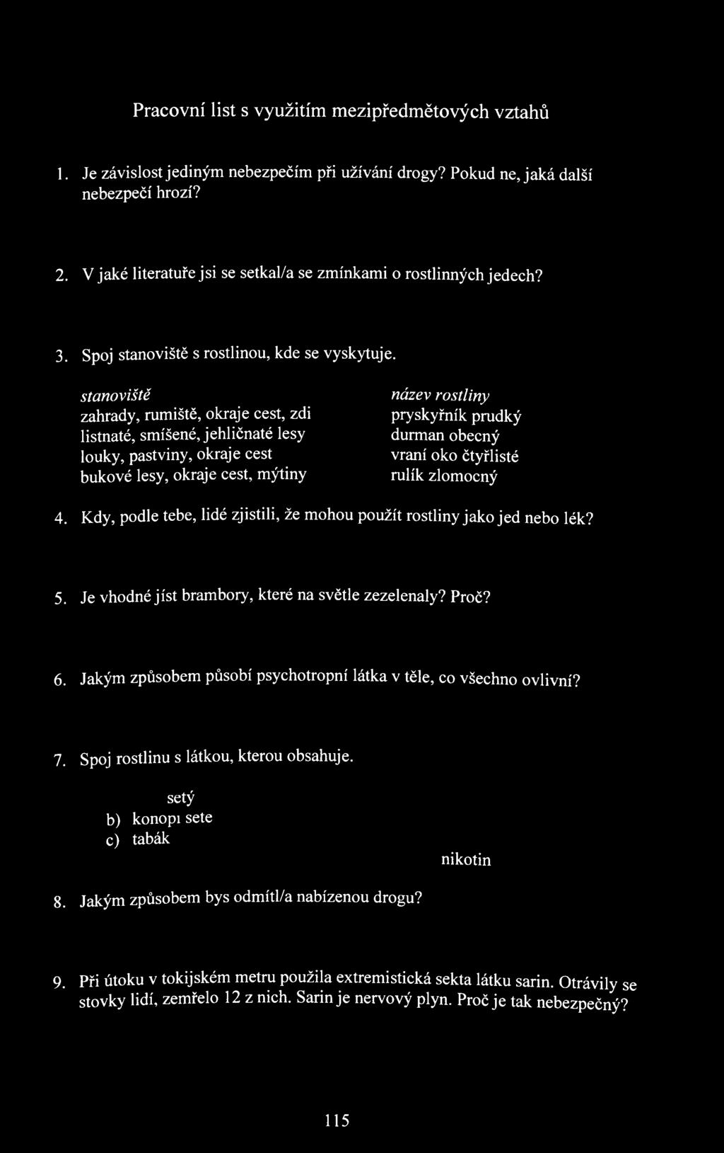 stanoviště zahrady, rumiště, okraje cest, zdi listnaté, smíšené, jehličnaté lesy louky, pastviny, okraje cest bukové lesy, okraje cest, mýtiny název rostliny pryskyřník prudký durman obecný vraní oko