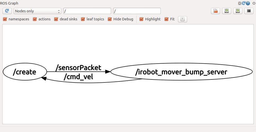 3. Návrh řídicího softwaru Řídící software se bude skládat z tří uzlů: - driver robota balík irobot_create_2_1 - server, který bude komunikovat s driverem - klient, který bude komunikovat se serverem
