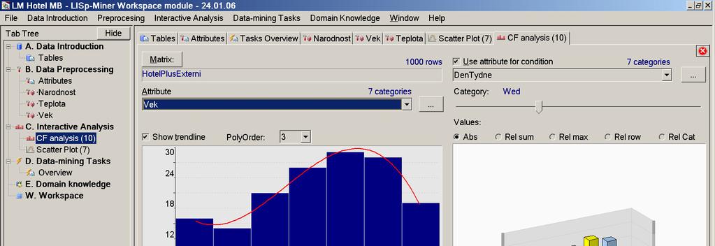 Základní obrazovka LM Workspace Titulek s názvem metabáze