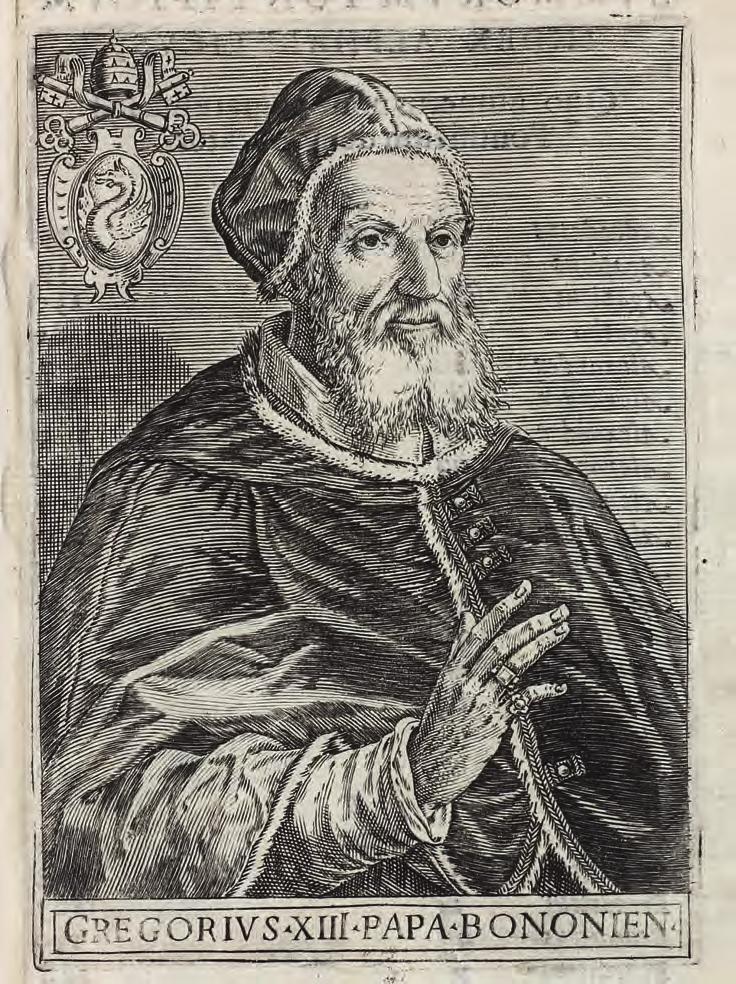 Papež Řehoř XIII. zásadním způsobem změnil strukturu a fungování papežských nunciatur (Giovanni Battista Cavalieri: Pontificum Romanorum Effigies.