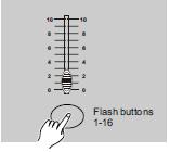 MIDI PROVOZ (pokračování) 2. Výstupní MIDI kanál 1 16 přiřadíte stisknutím tlačítka FLASH v rozmezí 1 16, LED dioda příslušného kanálu se rozsvítí a označí tak, že je výstupní MIDI kanál nastaven. 3.