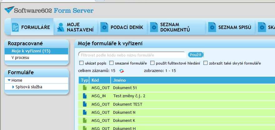 Zpravidla se jedná o okamžik vyřízení dokumentu, případně konce jeho platnosti. Uživatel doplní případné poznámky o vyřízení dokumentu. 8.