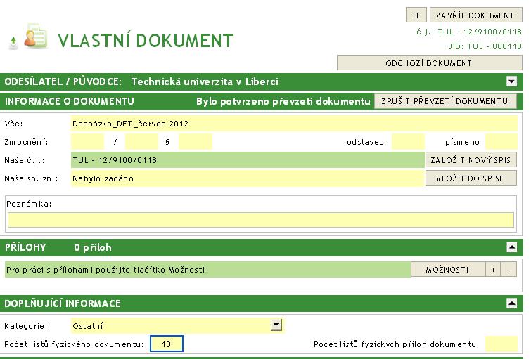 8. Vyhledání dokumentu v systému spisové služby dle JID Dle JID lze hledat v systému spisové služby na více místech, nejsnazší je: - uživatel v