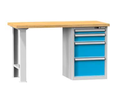 Dílna a průmysl dílenský nábytek Dílenské pracovní stoly Polak Stoly typ A výška 880 mm hloubka 700 mm 2x noha SNP možnost zpevnění vzpěrou Označení AB4715 AB4720 AM4715 AM4720 Šířka v mm 1500 2000