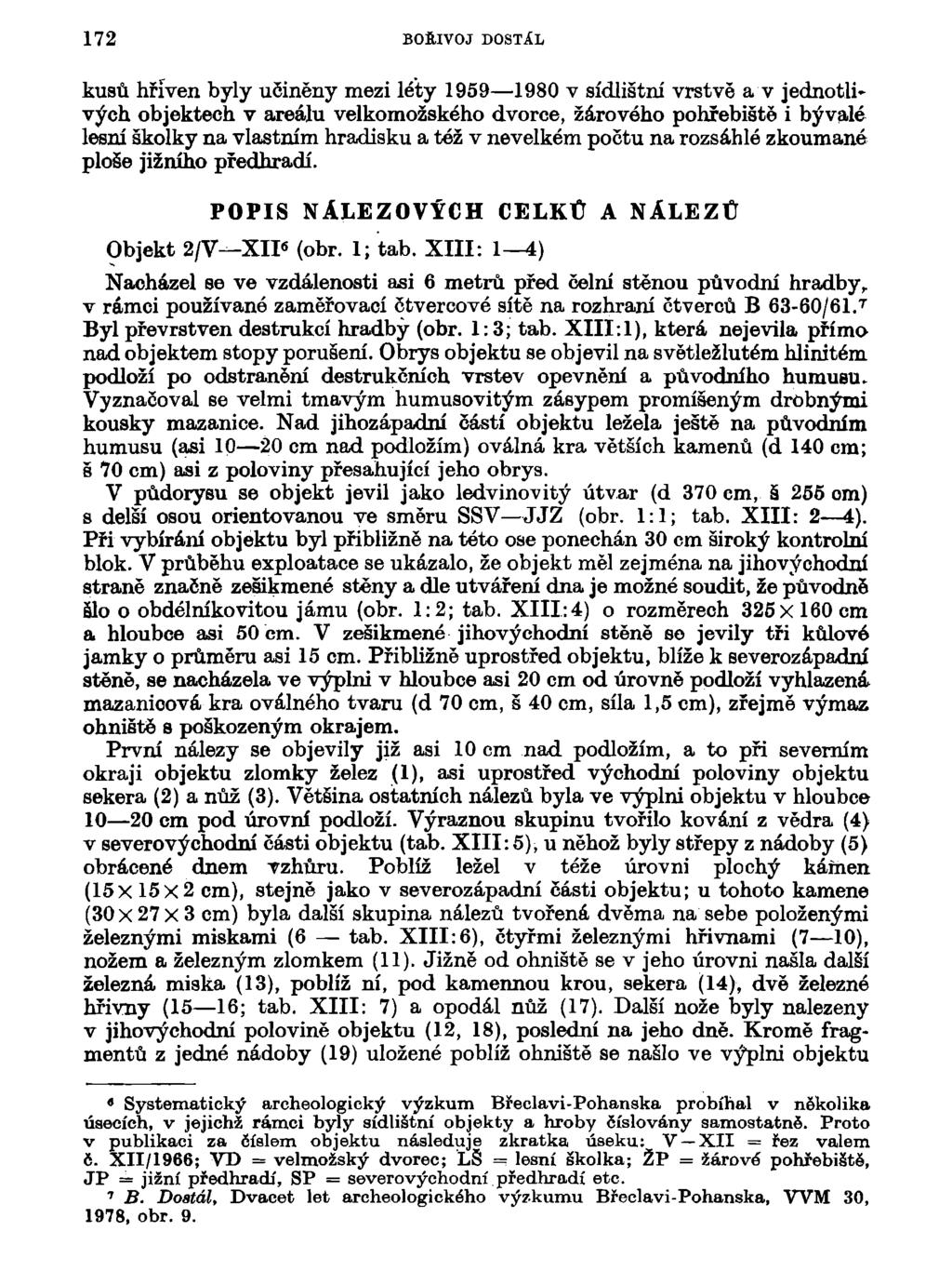 172 BO&IVOJ DOSTÁL kusů hřiven byly učiněny mezi léty 1959 1980 v sídlištní vrstvě a v jednotlivých objektech v areálu velkomožského dvorce, žárového pohřebiště i bývalé lesní školky na vlastním