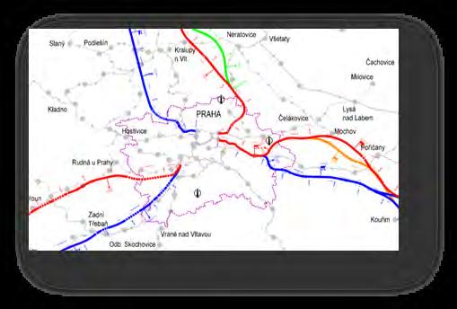 2003 Aktualizace Koordinační studie vysokorychlostních tratí Prakticky shodné parametry s ÚTP Koridory VRT