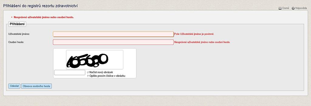 Uživatelská příručka 2.3.4. Přihlášení do registru Registr je přístupný na adrese: http://www.uzis.cz/registry-nzis-vstup.