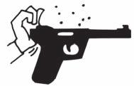 2. Dále, pokud je v pistoli prázdný zásobník v okamžiku ručního zatažení závěru, může vytažený náboj dopadnout na zásobník nebo uváznout pod vytahovačem.