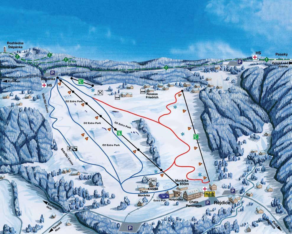 Ski areál Rejdice Lyžovat budeme ve skiareálu kousek od ubytování v Rejdicích.