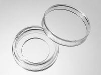 29 mm Glass Bottom Dishes Well Size We found that a small percentage of microscope adapters are too small for our 35 mm glass bottom dishes. 29 mm glass bottom dishes are designed for these adapters.