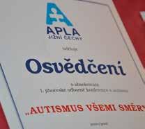 spektra) Rozvoj dítěte s poruchou autistického spektra s využitím strukturovaného učení Kurz pro asistenta pedagoga žáka s PAS Žák s Aspergerovým syndromem - specifika přístupu ve vzdělávání Zvládání