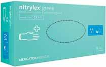 Texturovaný povrch v oblasti prstů, tenké. Vhodné pro lékaře/pacienty s alergií na latex. Velikosti: XS, S, M, L a XL.