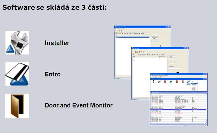 6.3. SW Sipass Entro SW - SiPass Entro komunikuje pomocí přímého spojení (COM port) nebo pomocí lokální/ globální sítě (LAN/WAN) protokolem TCP/IP nebo pomocí modemu.