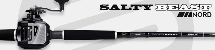 SALTY BEAST NORD Skvělá řada mořských prutů, která obsahuje lehčí 100g verze pro rybolov z lodi až po heavy duty 00g pruty.