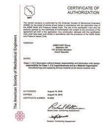 EN ISO 3834-2 Certifikát řízení kvality dle EN ISO 9001:2015