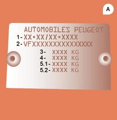 Identifikace vozidla 182 Identifikační prvky A. Štítek výrobce Tento štítek je umístěn na příčce předního nárazníku v motorovém prostoru vozidla.
