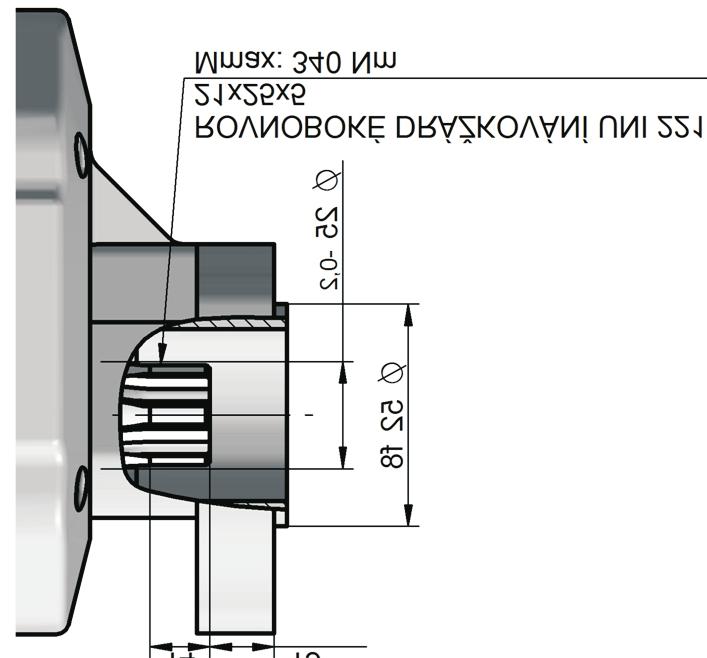 9) PERO 5x7,5 PODLOŽK MTICE M16x1,5 M16x1,5 (.6) 13,5 (.53) Max.