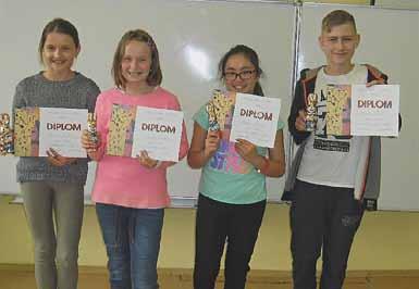 Recitační soutěž II. stupně Ve středu 12. dubna proběhlo školní kolo recitační soutěže žáků II. st. 34 recitátorů z šestého, sedmého a osmého ročníku předneslo svým spolužákům básničky, které si připravili.