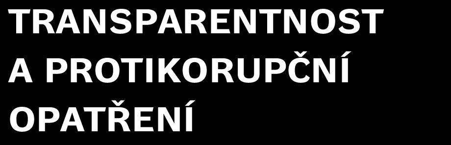 Výroční zpráva 2016 6 TRANSPARENTNOST A PROTIKORUPČNÍ OPATŘENÍ Úřad pro zastupování státu ve věcech majetkových zavedl celou řadu zásadních opatření k razantnímu zvýšení transparentnosti a výraznému
