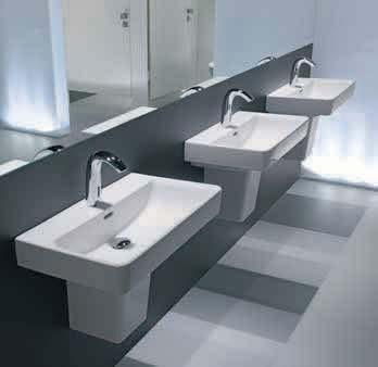CURVETRONIC curvetronic přináší design i do veřejných toalet. Bezdotyková infračerveným paprskem kontrolovaná baterie je přidanou hodnotou každé koupelny.