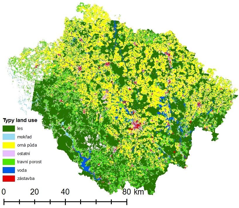 Povodí údolní nádrže Orlík: Rozloha 12 105 km² Orná půda 29% = 3 511 km² = 3 501,1 mil.