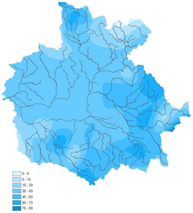 Obr..5: MAPA SRÁŽKOVÝCH ÚHRN V