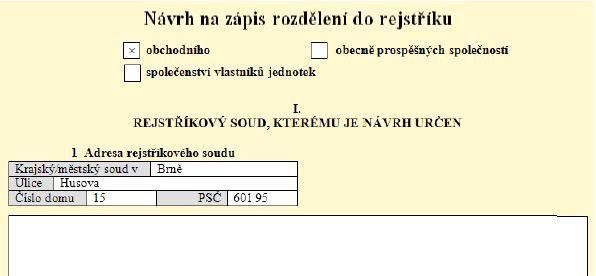 návrhu vícekrát příslušná strana formuláře. Všechny vyplněné listy formuláře se na závěr očíslují vzestupnou číselnou řadou, počínaje číslem 1.