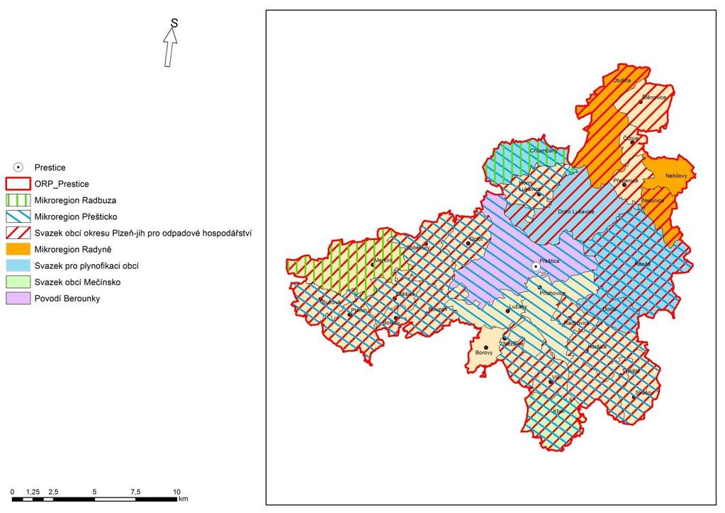 2 Souhrnná zpráva za všechny DSO v území Ve správním obvodu ORP Přeštice působí 7 dobrovolných svazků obcí (Mikroregion Přešticko, Svazek obcí okresu Plzeň-jih pro odpadové hospodářství, Svazek pro