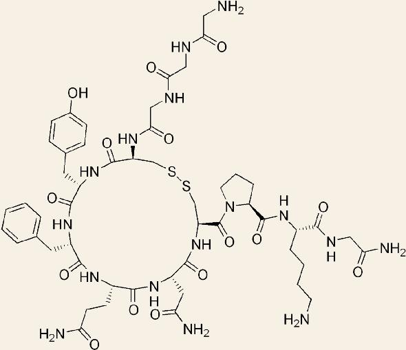 Hereditárny Terlipresin angioedém stále nepostradatelný ako príčina ve bolestí dvou brucha indikacích Obr. 1. Struktura terlipresinu. Fig. 1. The structure of terlipressin.
