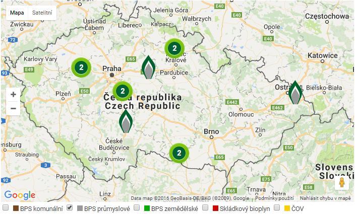 11 Komunální bioplynové stanice v ČR k 31.