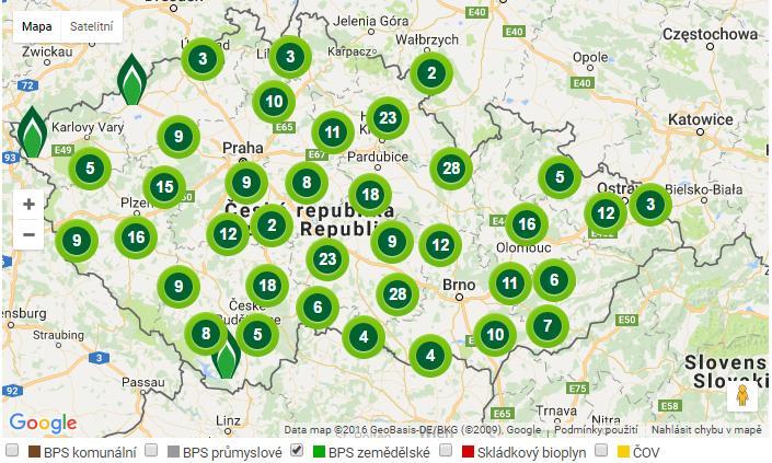 Obr. 13 Zemědělské bioplynové stanice