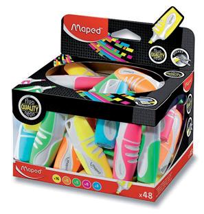Fluo Peps Classic Plochý zvýrazňovač s víčkem v barvě inkoustu.