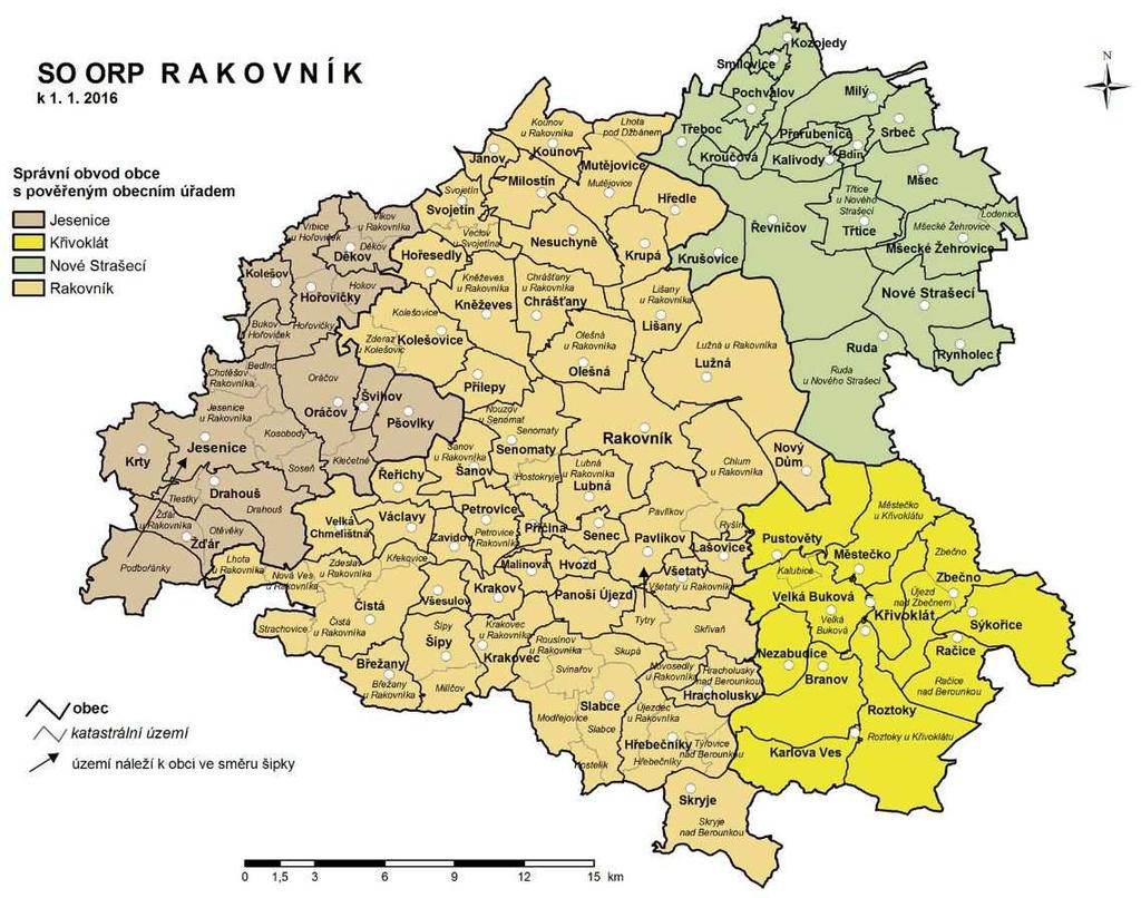 [strana 9] Obrázek 1 Mapa území ORP Rakovník Zdroj: ČSÚ 3.1.1.1 Obyvatelstvo Dle údajů Českého statistického úřadu čítal správní obvod ORP Rakovník k 31. 12. 2015 celkem 55258 obyvatel.