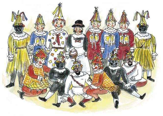 Obchůzka je ukončena poražením kobyly, které symbolizuje konec zimy a jejím vzkříšením, které znamená začátek jara. Maškary se dělí na červené (pěkné) a černé (šeredné).