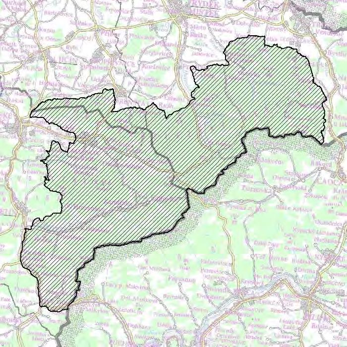 Obr. 4: Schematická mapa hranice evropsky významné lokality Beskydy (zdroj: AOPK ČR).