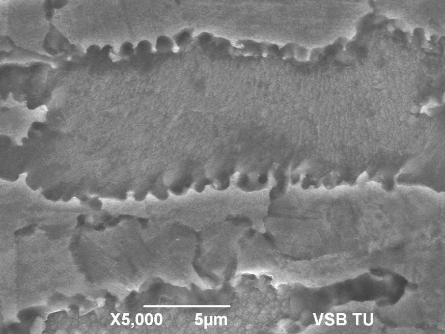 Obr. 24 Mikrografie vzorku 1 karbidické