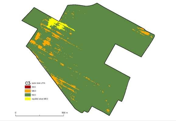 Pozemek nevhodný k dělení souvislá plocha Celková výměra 91 ha Plocha MEO přes