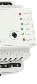 18 PS3-100/iNELS Napájecí zdroj PS3-100/iNELS: 8595188131568 Signalizace LED spínaný zdroj pracuje výstupní napětí 7 V je v pořádku (U OUT >4V) výstupní napětí 1 V je v pořádku baterie se nedobíjejí