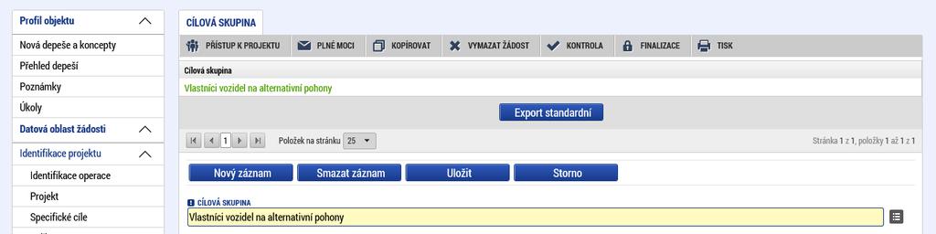 Popis záložky Umístění je uveden v Uživatelské příručce IS KP14+: Pokyny pro vyplnění formuláře žádosti o podporu, verze 5.0, kapitola 5.5, s. 82 85.