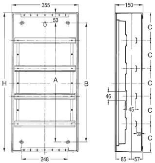 ixorail ixorail overs Povrchová montáž Rozvaděče Rozměry (mm) Typ H W mod. 9 5 mod. 9 88 mod. 0 5 7 8 mod.