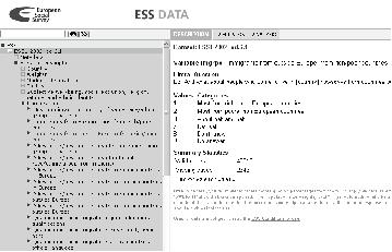 Specializovaný katalog dat z výzkumů ESS Data z mezinárodního výzkumu ESS jsou dostupná přes internetové stránky ESS.