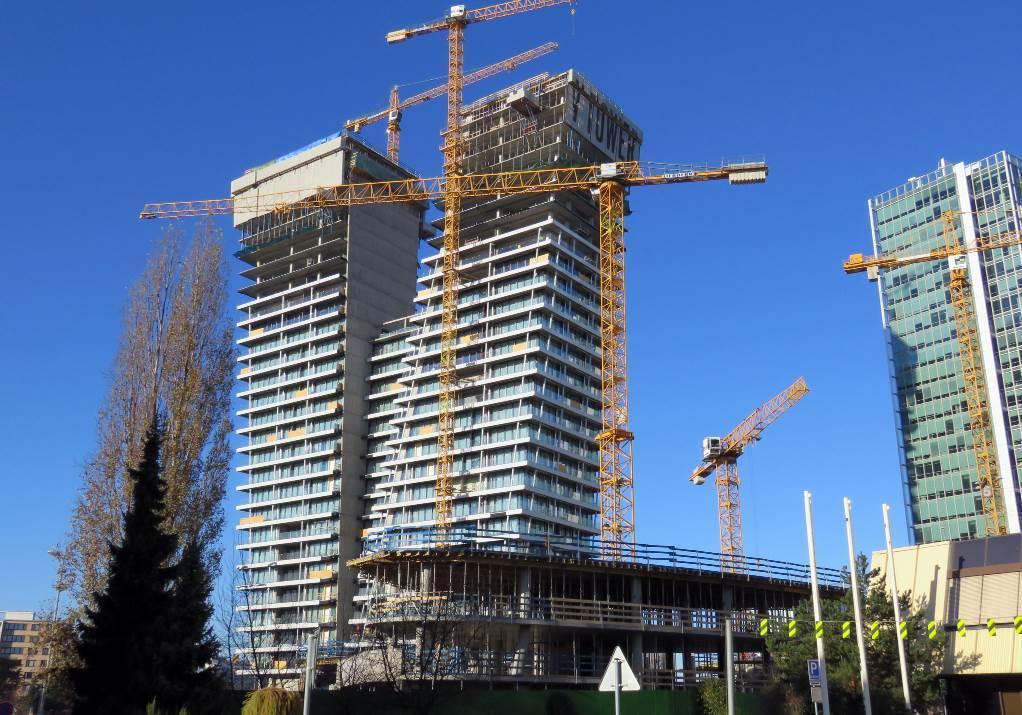 V TOWER - bytový dům BDE, Praha PROJEKTY VE VÝSTAVBĚ Největší množství rozestavěných zakázek PSJ lze tradičně nalézt na území Hlavního města Prahy.