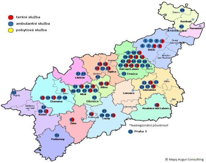 Výstupy projektu Oblast plánování: Aktualizace analýzy potřebnosti sociálních služeb v Ústeckém kraji 2014 aktualizace internetové aplikaci MINSS,