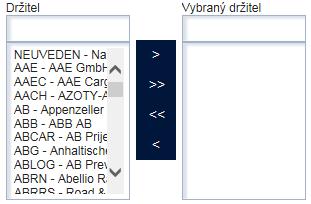 1.1.8 PVZ - Přechod vozů Stanice vstupu / výstupu zde se vybírají pouze pohraniční přechodové stanice Od zadává se datum počátku dotazovaného období Do zadává se datum konce dotazovaného období Směr