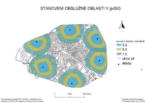 programu Arcgis mezi prstencový překrytím nebo diskovým překrytím. V gvsig nelze volit typ polygonu a to je důvodem toho, že při srovnání obr.7 a obr.