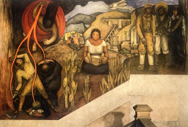 2.3. Diego Rivera, Mecanización del Campo (Mechanizace venkova), 1926,