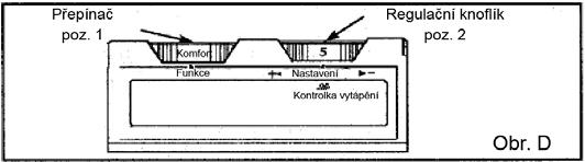 Režim Signál k přenosu Měření vzhledem k nulovému vodiči Komfort Eko Nezámrzná teplota Vypnuto 0 Volt 230 Voltů 115 Voltů záporné 115 Voltů kladné 5.