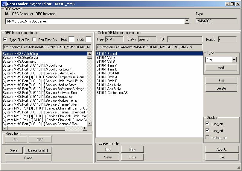 ADASH spol. s r.o. - 59 - Data Loader Project Editor Úkolem programu je umožnit uživateli snadné vytváření a údržbu ldi konfiguračního souboru služby Data Loader.